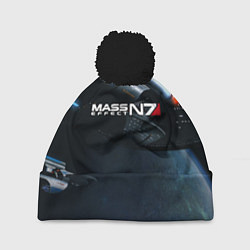 Шапка с помпоном Mass Effect N7, цвет: 3D-черный