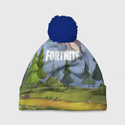 Шапка с помпоном Fortnite: Forest View, цвет: 3D-тёмно-синий