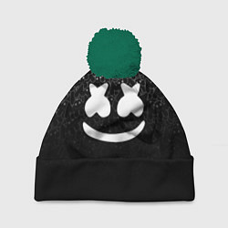 Шапка с помпоном Marshmello Black, цвет: 3D-зеленый