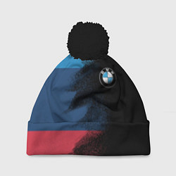Шапка с помпоном BMW, цвет: 3D-черный