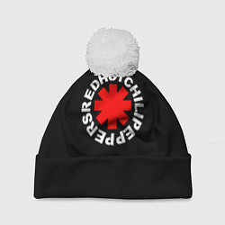 Шапка c помпоном Red Hot chili peppers logo on black