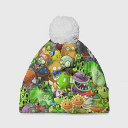 Шапка c помпоном PLANTS VS ZOMBIES