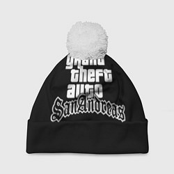 Шапка с помпоном GTA San Andreas, цвет: 3D-белый