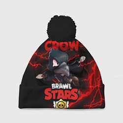 Шапка с помпоном BRAWL STARS CROW, цвет: 3D-черный