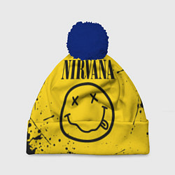 Шапка с помпоном NIRVANA, цвет: 3D-тёмно-синий