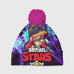 Шапка с помпоном Brawl Stars - Jessie, цвет: 3D-малиновый