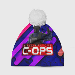 Шапка с помпоном C-OPS, цвет: 3D-белый