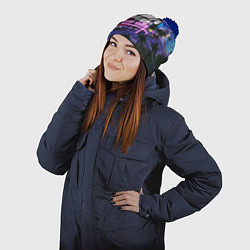 Шапка с помпоном Grand Theft Auto Vice City, цвет: 3D-тёмно-синий — фото 2