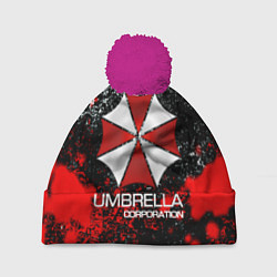 Шапка с помпоном UMBRELLA CORP, цвет: 3D-малиновый