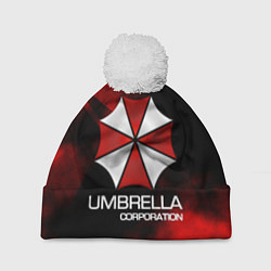 Шапка с помпоном UMBRELLA CORP, цвет: 3D-белый