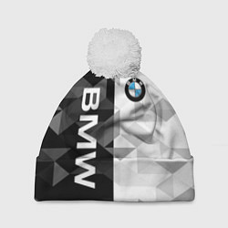 Шапка с помпоном BMW, цвет: 3D-белый