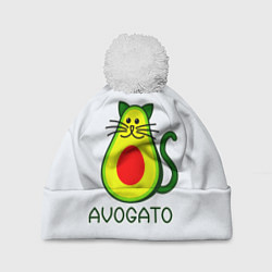 Шапка с помпоном AVOGATO, цвет: 3D-белый