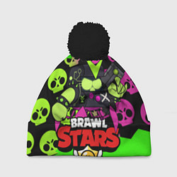 Шапка с помпоном BRAWL STARS VIRUS 8-BIT, цвет: 3D-черный