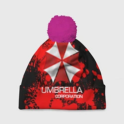 Шапка с помпоном UMBRELLA CORP, цвет: 3D-малиновый