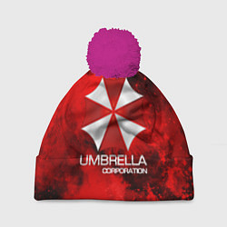 Шапка с помпоном UMBRELLA CORP, цвет: 3D-малиновый