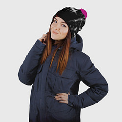 Шапка с помпоном DEAD BY DAYLIGHT, цвет: 3D-малиновый — фото 2