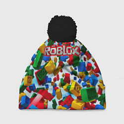Шапка с помпоном Roblox Cubes, цвет: 3D-черный