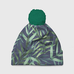 Шапка с помпоном Арт из джунглей, цвет: 3D-зеленый
