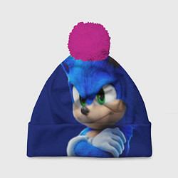 Шапка с помпоном SONIC, цвет: 3D-малиновый