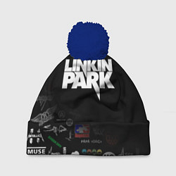Шапка с помпоном LINKIN PARK, цвет: 3D-тёмно-синий
