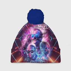 Шапка с помпоном Muse, цвет: 3D-тёмно-синий