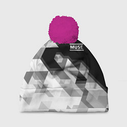 Шапка с помпоном Muse, цвет: 3D-малиновый