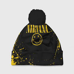 Шапка с помпоном NIRVANA, цвет: 3D-черный