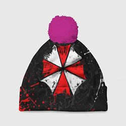 Шапка с помпоном RESIDENT EVIL UMBRELLA, цвет: 3D-малиновый