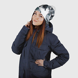 Шапка с помпоном Голуби, цвет: 3D-белый — фото 2