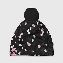 Шапка с помпоном САКУРА, цвет: 3D-черный