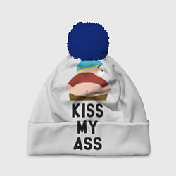 Шапка c помпоном Kiss My Ass