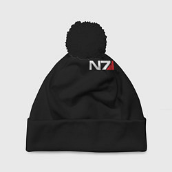 Шапка с помпоном MASS EFFECT N7, цвет: 3D-черный