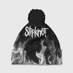 Шапка с помпоном SLIPKNOT, цвет: 3D-черный