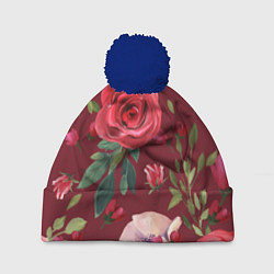 Шапка с помпоном Rose, цвет: 3D-тёмно-синий