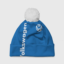 Шапка с помпоном Volkswagen, цвет: 3D-белый
