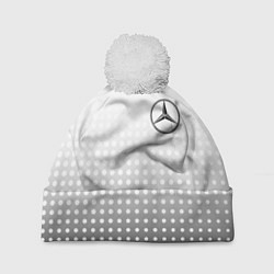 Шапка с помпоном Mercedes-Benz, цвет: 3D-белый