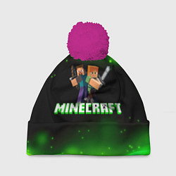 Шапка с помпоном Minecraft 1, цвет: 3D-малиновый