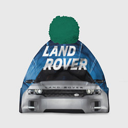 Шапка с помпоном LAND ROVER, цвет: 3D-зеленый