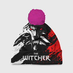 Шапка с помпоном The Witcher, цвет: 3D-малиновый