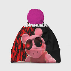 Шапка с помпоном Roblox Piggy, цвет: 3D-малиновый