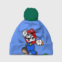 Шапка с помпоном Mario, цвет: 3D-зеленый