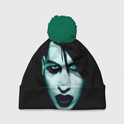 Шапка с помпоном Marilyn Manson, цвет: 3D-зеленый