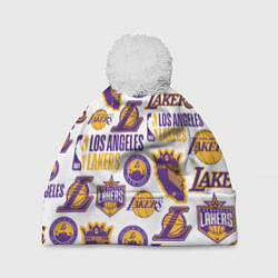 Шапка с помпоном LAKERS LOGO, цвет: 3D-белый