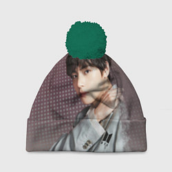 Шапка с помпоном BTS Ким Тэ Хён, цвет: 3D-зеленый