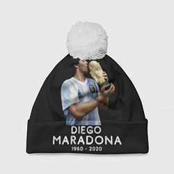 Шапка c помпоном Diego Maradona