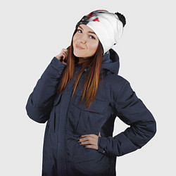 Шапка с помпоном Дедушка Мороз, цвет: 3D-черный — фото 2