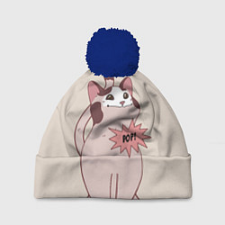 Шапка c помпоном Pop Cat