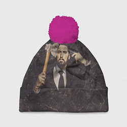 Шапка с помпоном Eminem, цвет: 3D-малиновый