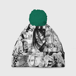 Шапка с помпоном One-Punch Man Ванпачмен, цвет: 3D-зеленый