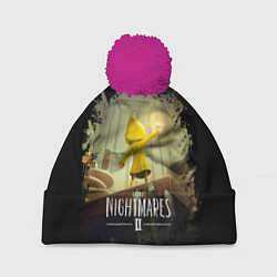 Шапка с помпоном LITTLE NIGHTMARES ЛИТЛ НАЙТМ, цвет: 3D-малиновый